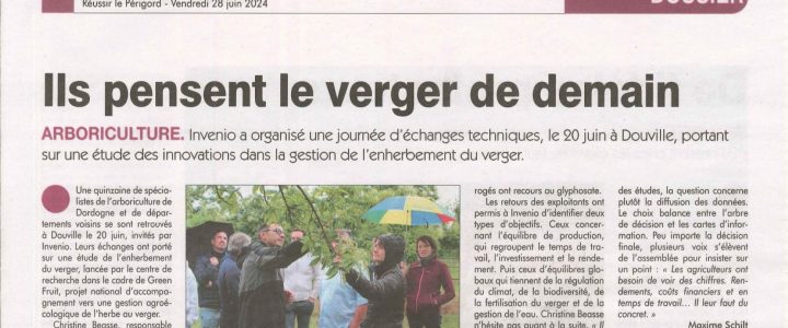 Echos terrain n°5 : Article Réussir le Périgord « Ils pensent le verger de demain »